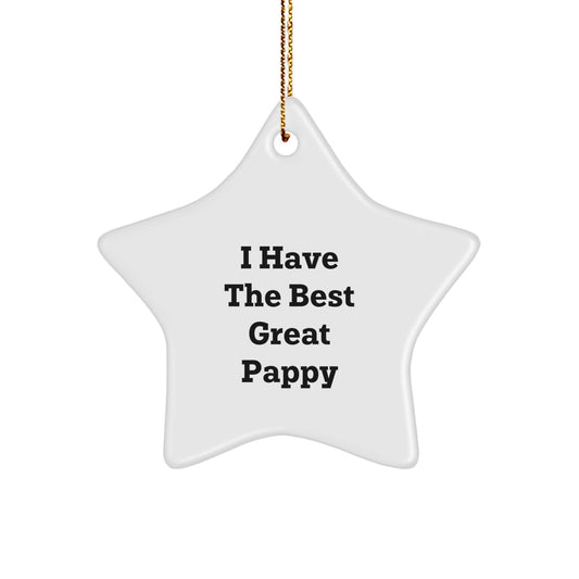 Funny Pappy Gifts from Friends, Men, or Family - I Have The Best Great Pappy Star Ornament for Christmas Unique Gifts - Image 1