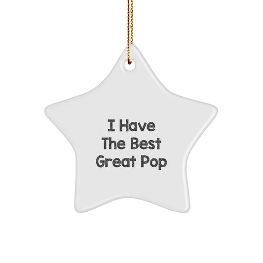 Funny Pop Star Ornaments Gifts from Men to Pop Friends, Unique Christmas Decorations I Have The Best Great Pop - Image 1