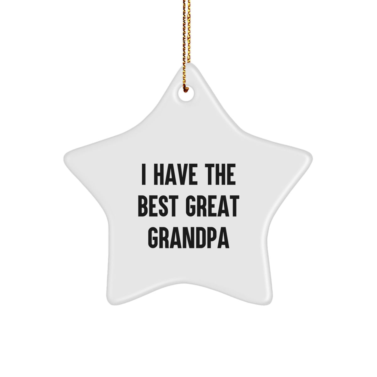 Grandpa Star Christmas Ornament Gift for a Husband – Best Great Grandpa - Image 1