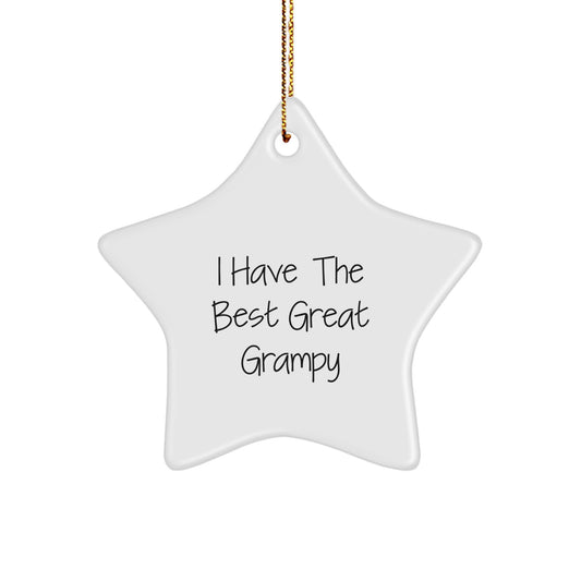 Funny Grampy Gifts for Men with Great Star Ornament - Image 1