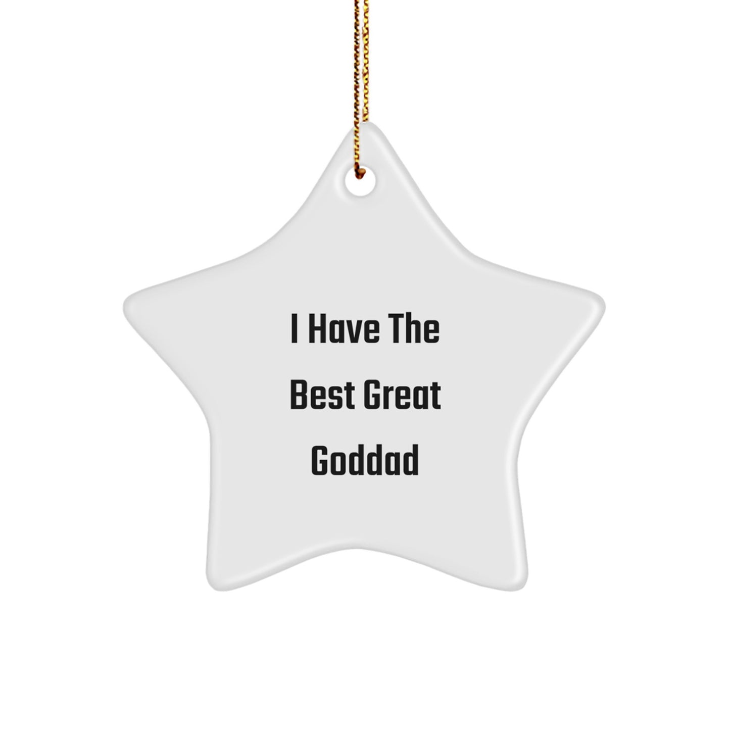 Funny Goddad Christmas Star Ornament Gifts from Men to Goddad, A Great Unique Christmas Unique Gifts for Him - Image 1