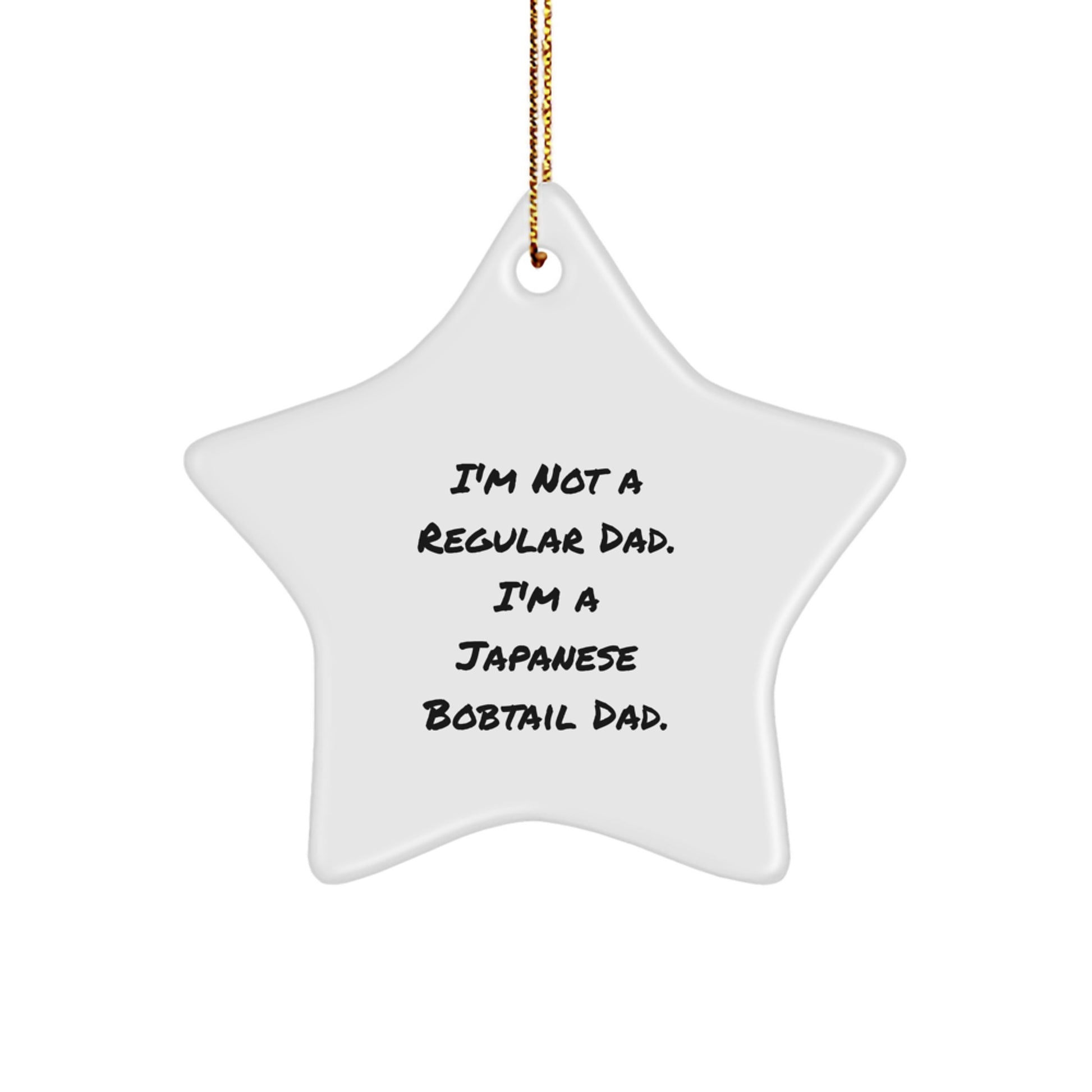 Unique Japanese Bobtail Cat Star Ornaments for Dad, Funny Gifts from Men, Christmas Unique Gifts for Japanese Bobtail Cat Lovers - Image 1