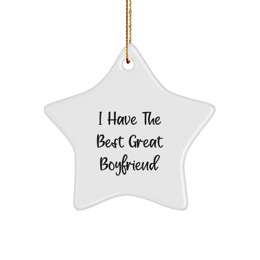 Boyfriend Keepsake Christmas Star Ornament for Him Gift Bright Vivid - Image 1