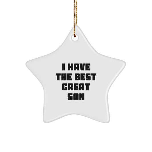Funny Star Ornament Gifts for Son from Family, I 'Have The Best Great Son' Christmas Unique Decorations - Image 1