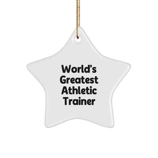 Funny Athletic Trainer Star Ornament Gifts from Men to Best Friends for Christmas Unique Presents - Image 1