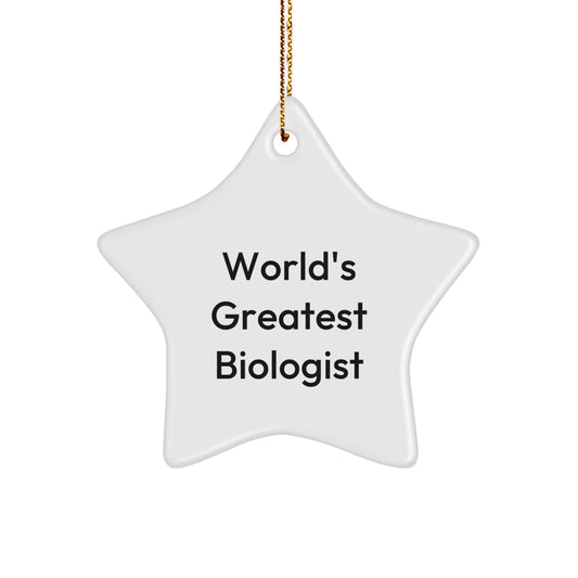 Biologist Star Ornament Keepsake for Him World's Greatest Biologist Gift - Image 1