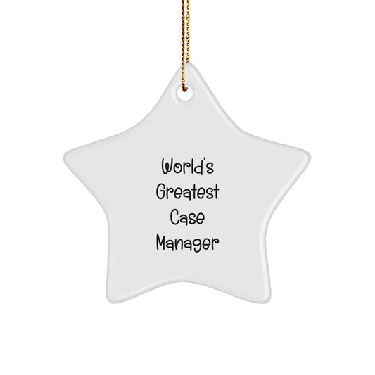 Funny Case Manager Gifts from Friends, Inspirational Star Ornament for Case Manager, Christmas Unique Gifts - Image 1