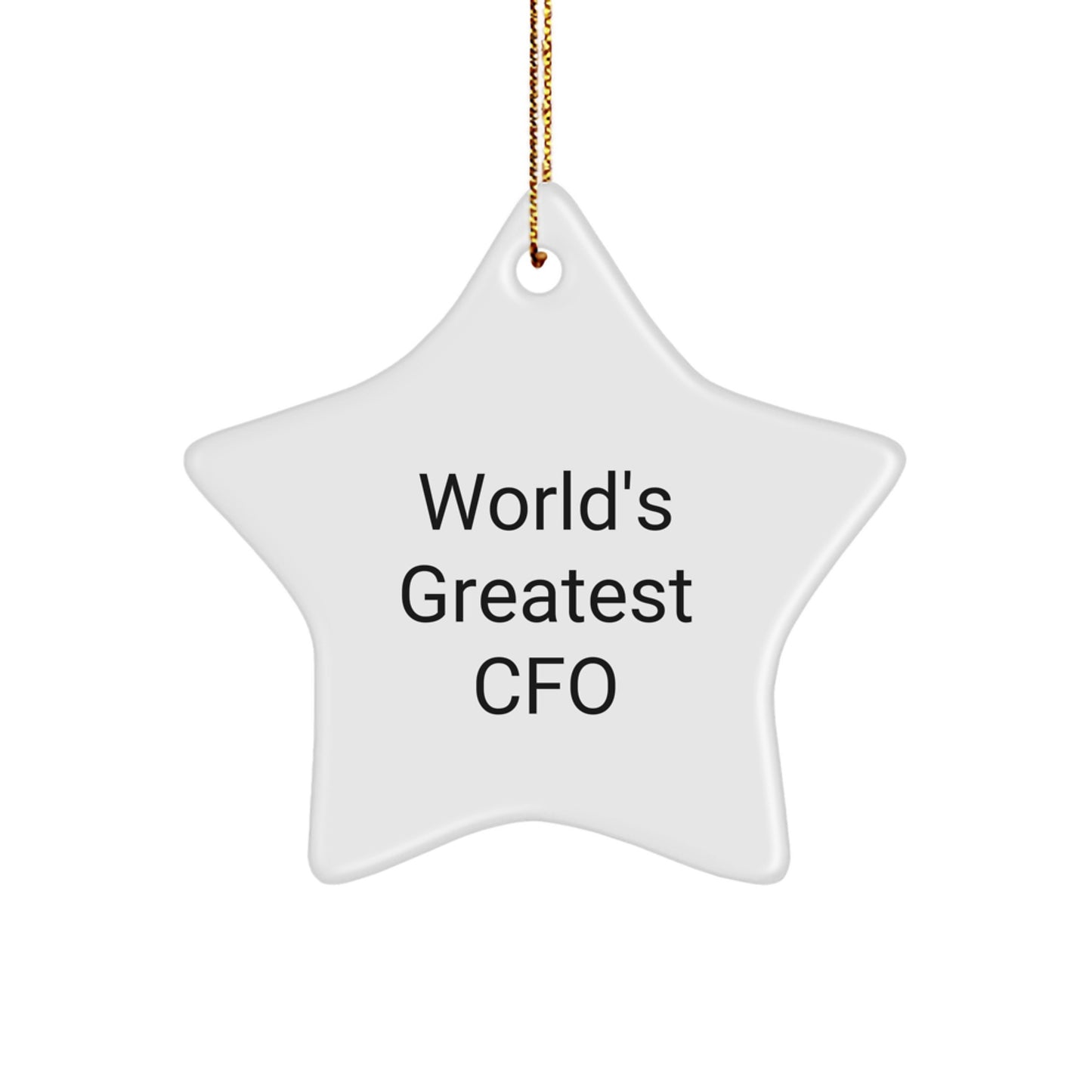 World's Greatest CFO Star Ornament Gifts for CFOs from Friends, Funny CFO Christmas Unique Gifts - Image 1