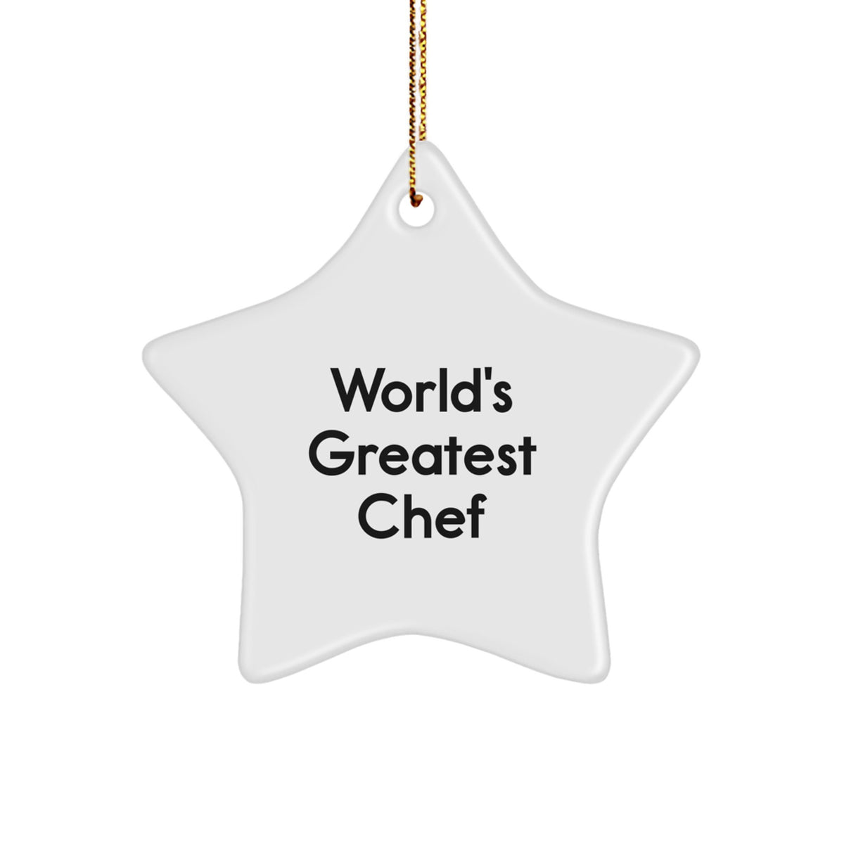 Funny Chef Star Ornament for Christmas Unique Gifts from Friends, Perfect for Men and Women Chefs - Image 1