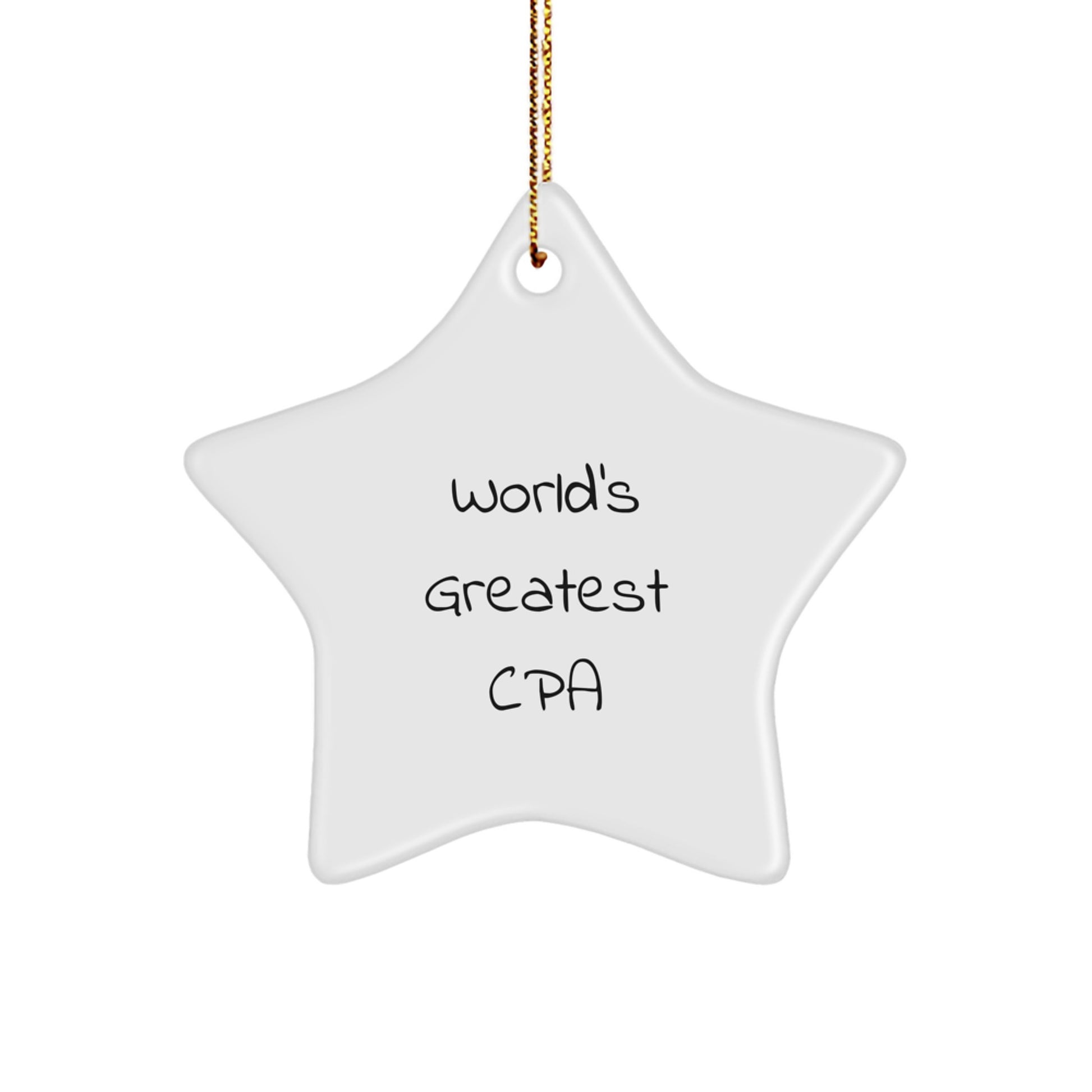 Funny World's Greatest CPA Gifts, Star Ornament for CPA, Christmas Unique Gifts from Family - Image 1