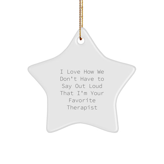 Funny Therapist Star Ornament Gifts from Friends to Favorite Therapist this Christmas Unique - Image 1