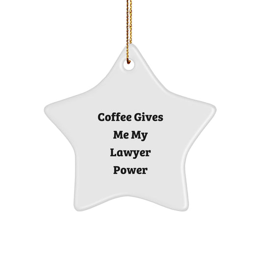 Funny Lawyer Star Ornament Gifts from Friends to Lawyer Coworkers this Christmas Unique Star Gifts - Image 1