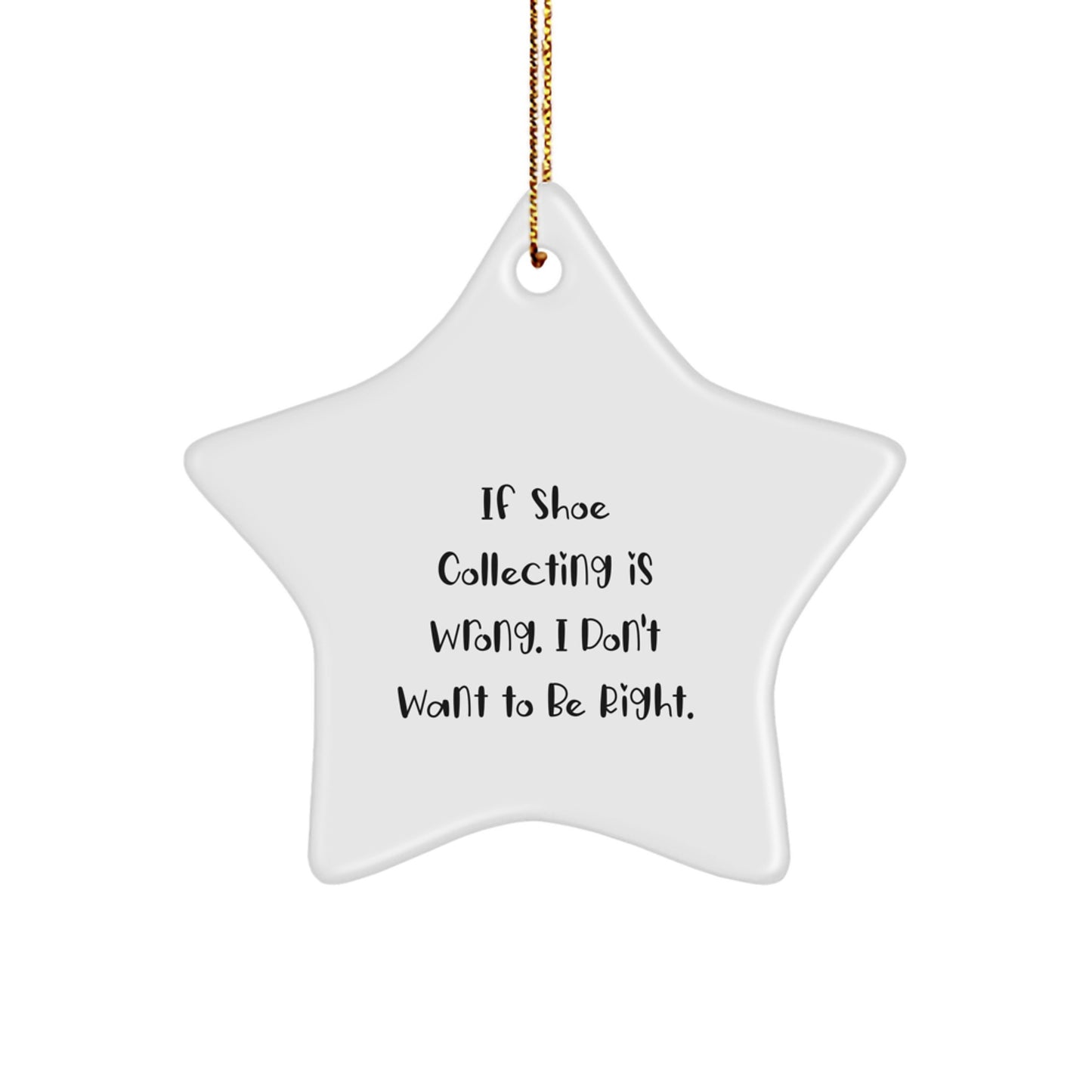 Funny Shoe Collecting Gifts from Friends for Men - Star Ornament White Christmas Decor - Image 1