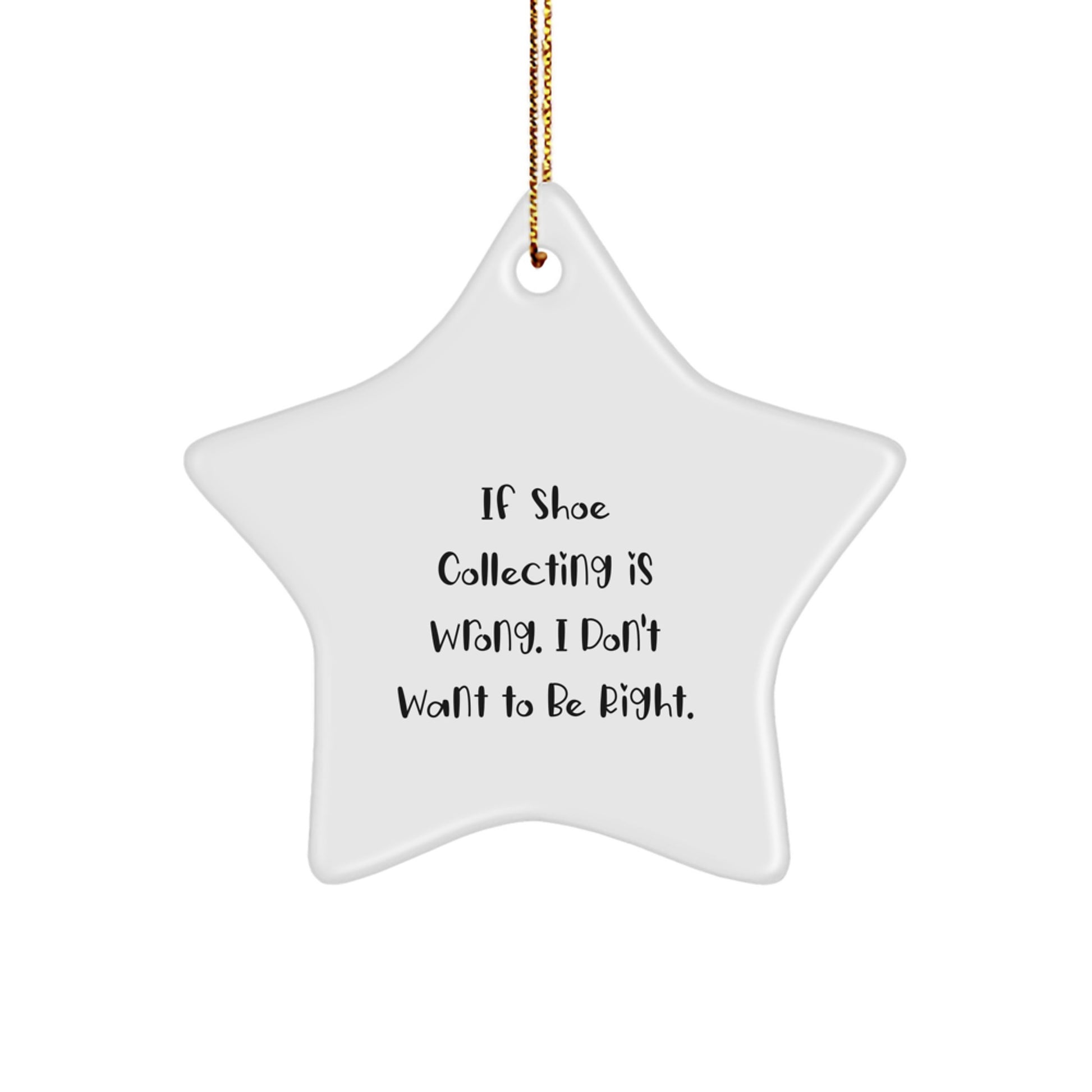 Funny Shoe Collecting Gifts from Friends for Men - Star Ornament White Christmas Decor - Image 1
