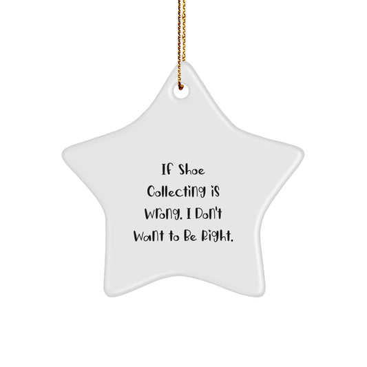 Funny Shoe Collecting Gifts from Friends for Men - Star Ornament White Christmas Decor - Image 1