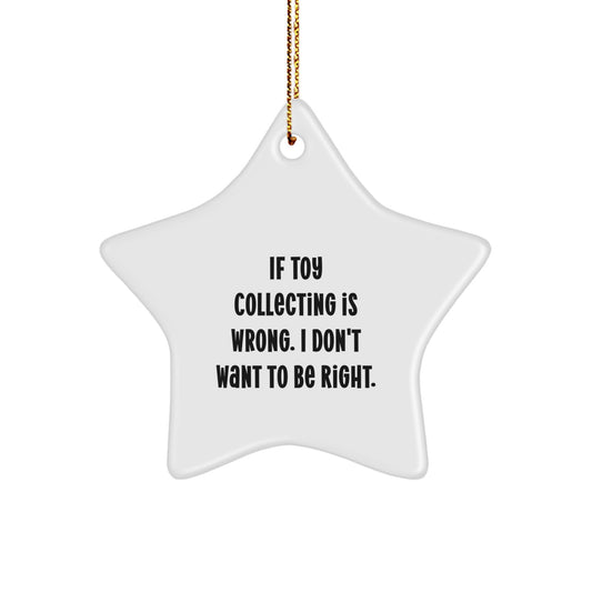 Funny Quote Star Ornament Gifts from Friends for Toy Collecting Enthusiasts, Christmas Unique, Star Shaped Decorations for Home, Office, or Room - Image 1
