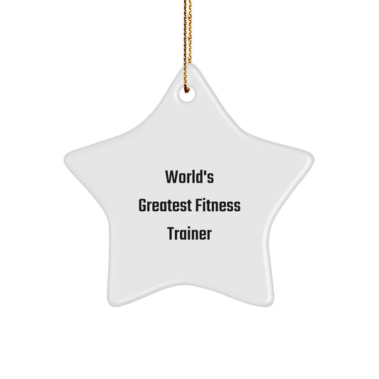 Funny Quotes Fitness Trainer Gifts from Friends Christmas Star Ornament for Men Fitness Trainers - Image 1