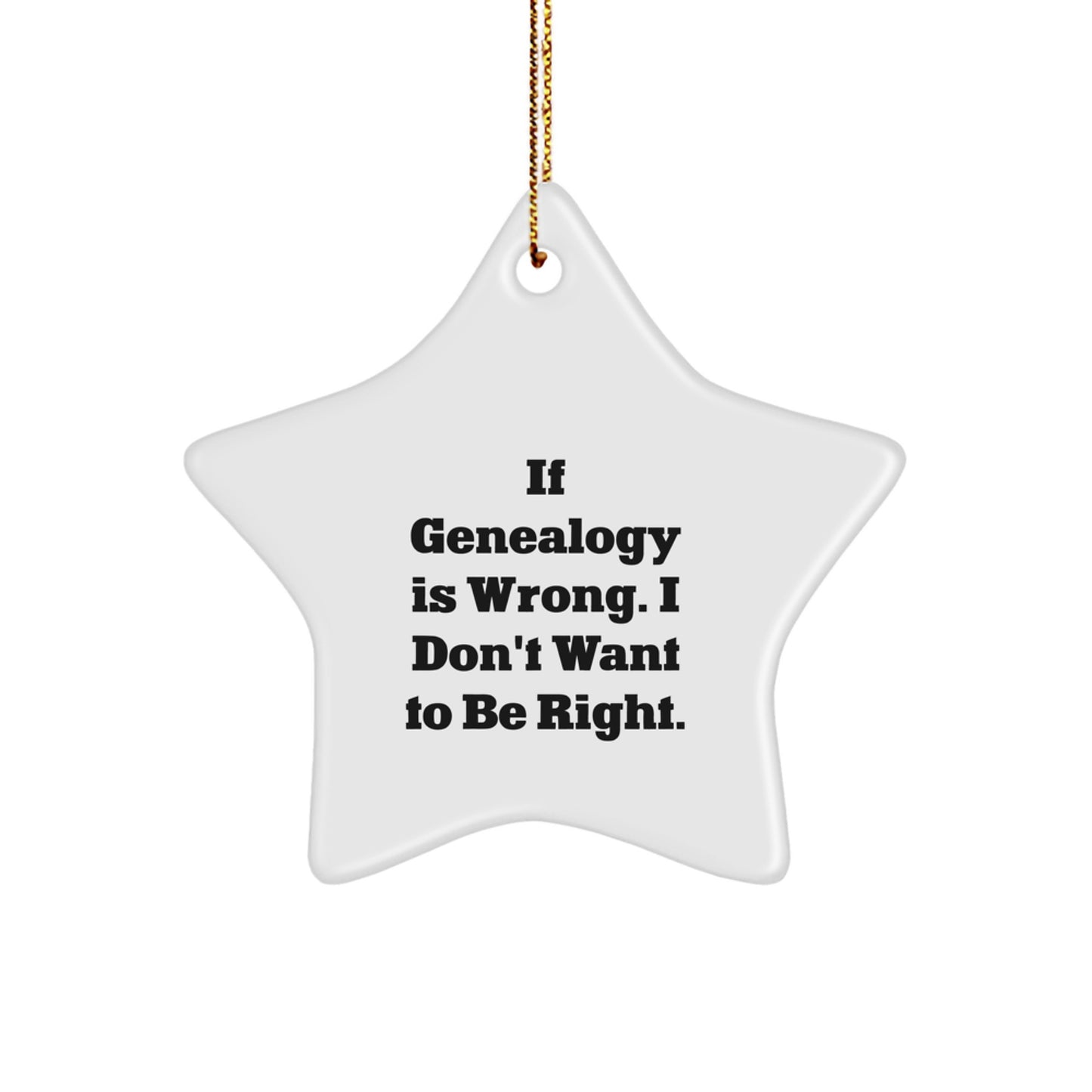 Genealogy Gifts from Family Members for Christmas Unique Star Ornament Inspirational Quote Funny Saying - Image 1