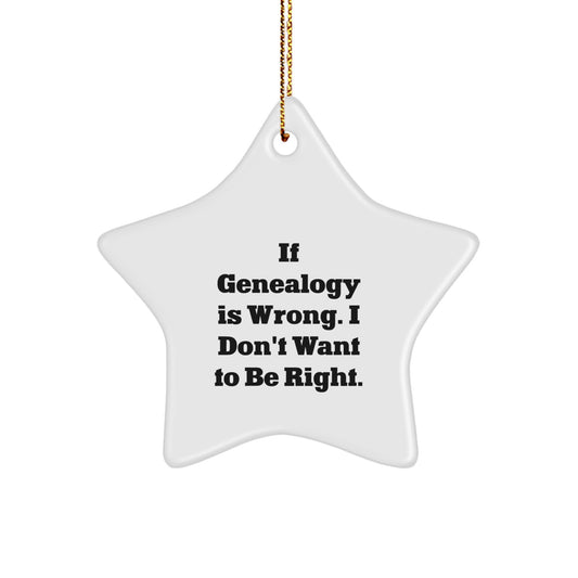 Genealogy Gifts from Family Members for Christmas Unique Star Ornament Inspirational Quote Funny Saying - Image 1