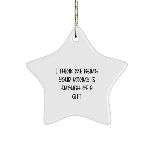 Nanny Star Ornament Funny Gift from Family for Nanny Christmas - Image 1
