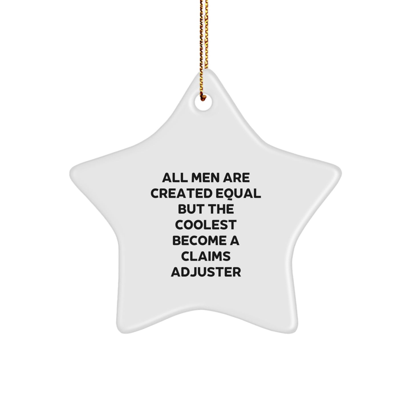 Christmas Gift Star Ornament for Her – Claims Adjuster Present - Image 1