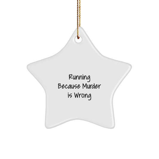 Funny Running Gifts for Men Women Friends Family, Star Ornament Running Inspired Gifts from Men Women, Christmas Unique Running Star Ornaments for Men Women Friends Family - Image 1