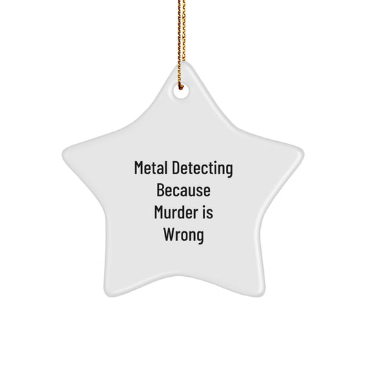 Metal Detecting Gifts for Men, Funny Star Ornament, Christmas Unique Gifts from Friends - Image 1