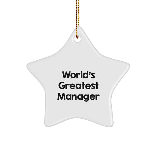 Christmas Gift for Her Present Manager Star Ornament - Image 1